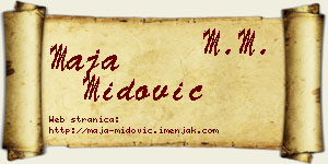 Maja Midović vizit kartica